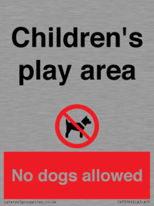 Children's play area. No dogs allowed